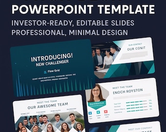 Modern Business Pitch Deck PowerPoint Template | Investor-Ready, Editable Slides | Professional, Minimal Design