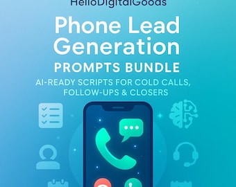 Paquete de sugerencias para generar clientes potenciales por teléfono para ChatGPT / Guiones de llamadas en frío y llamadas de ventas / Descarga digital