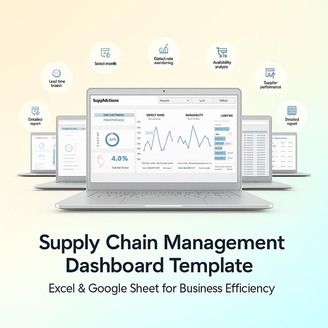 Supply Chain Management Dashboard Template – Excel & Google Sheet for ...