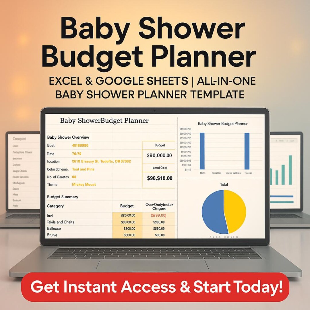 Baby Shower Planner: Excel & Google Sheets Kit (digital Download) - Etsy