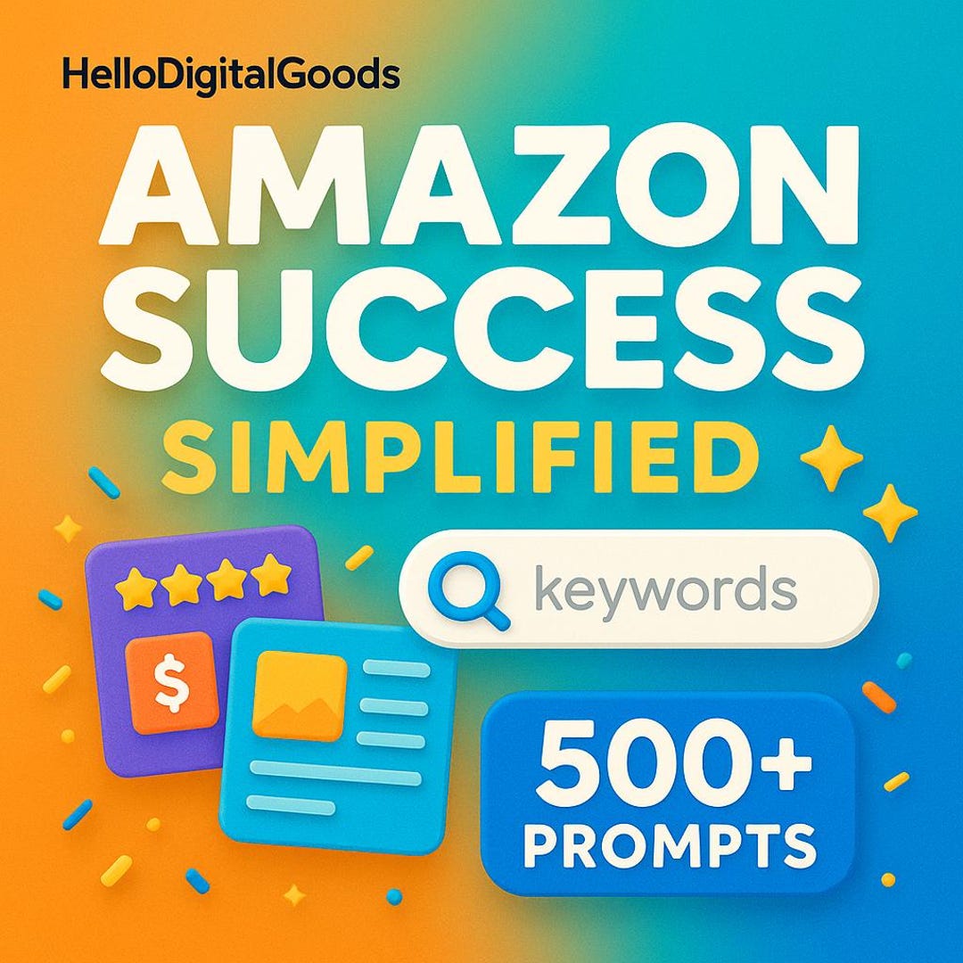 Amazon FBA & KDP Chatgpt Prompts Mega Pack | Listing Optimization, Keyword Research, PPC ...