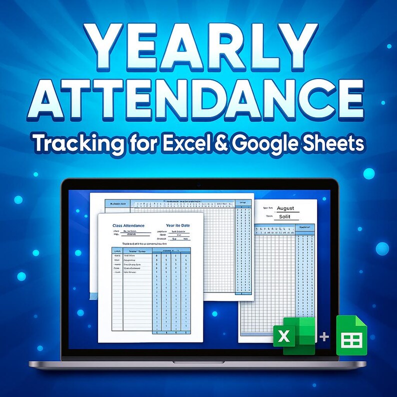 2025 Employee Attendance Tracker Excel & Google Sheets | Staff Schedule ...