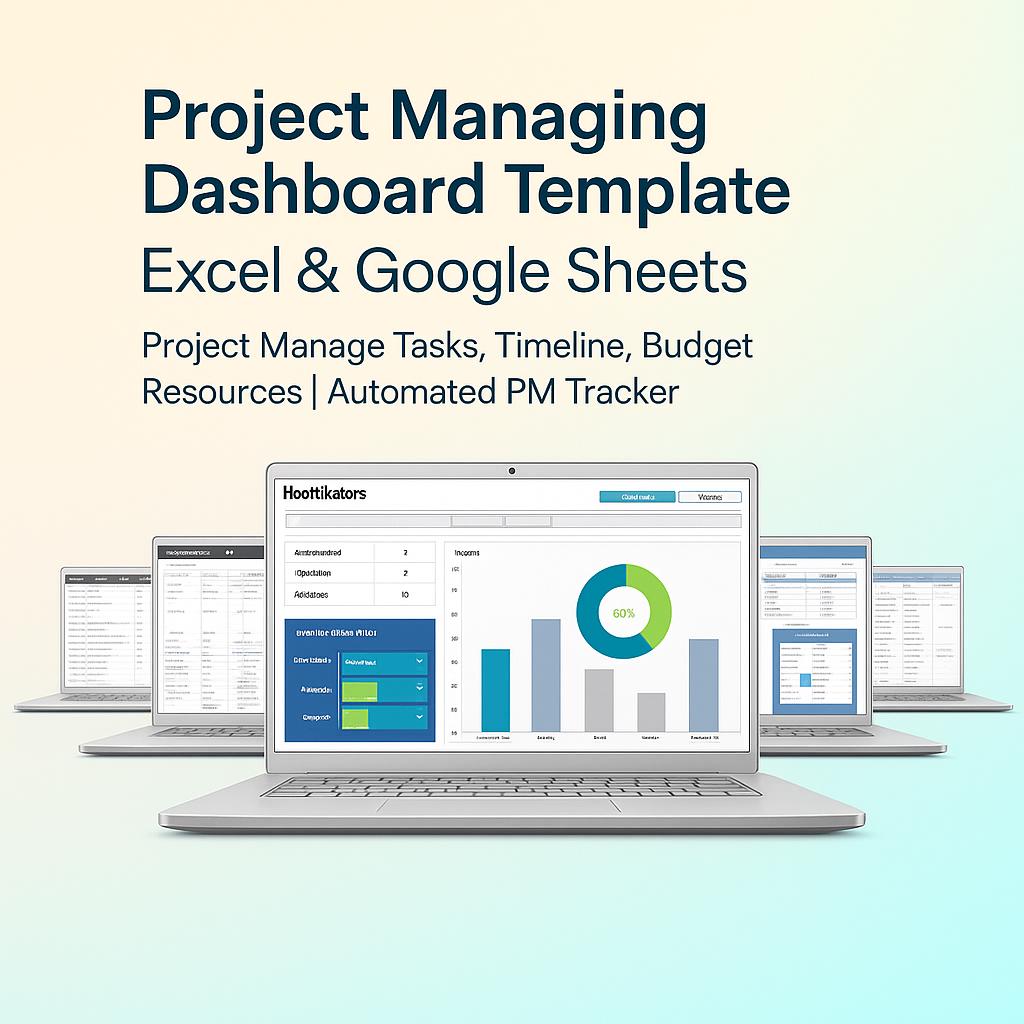 Automated Project Management Dashboard: Excel & Google Sheets Template ...