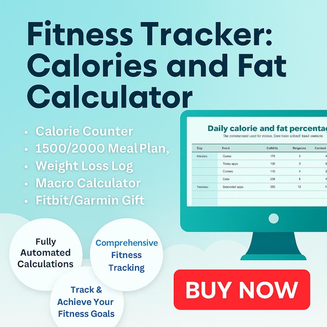 Fat Tracker Notebook Fitness Tracker Daily Log, Calorie & Fat Percentage Journal for Health ...