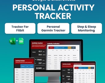 Fitness Tracker: Google Sheets & Excel Template (Digital Download)