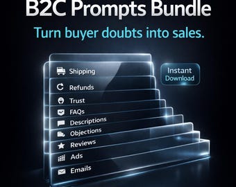 Pacote de Mensagens B2C | Textos de Vendas + Roteiros de Atendimento ao Cliente | Respostas sobre Reembolso e Envio + Como Lidar com Objeções