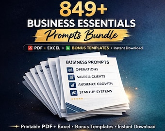 Business Prompt Bundle | Office Systems, High Ticket Sales, Audience Growth | Instant Download