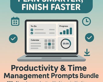 Pacote de dicas de produtividade: mais de 200 ferramentas de gerenciamento de tempo para foco, planejamento e definição de metas - Download digital