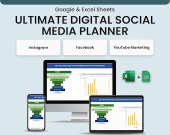 Digital Social Media Planner: Small Business Marketing Template (iPad & GoodNotes)