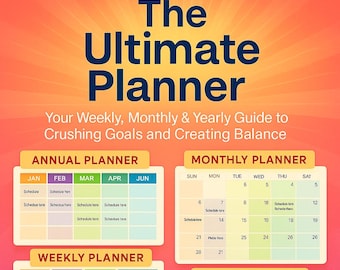 Printable Undated Life Planner: Productivity Organizer, Goal Setting (A4, A5, PDF Download)