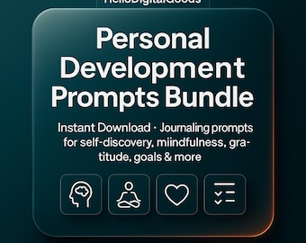 Personal Development Prompts Bundle - Instant Download