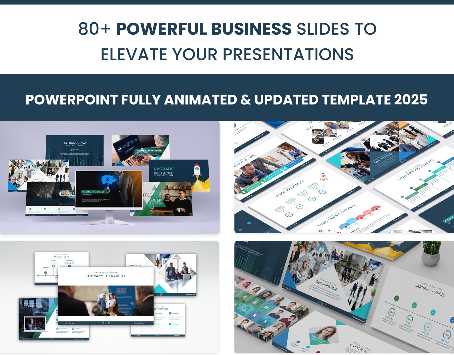 Modern Business Pitch Deck Powerpoint Template | Investor-ready ...