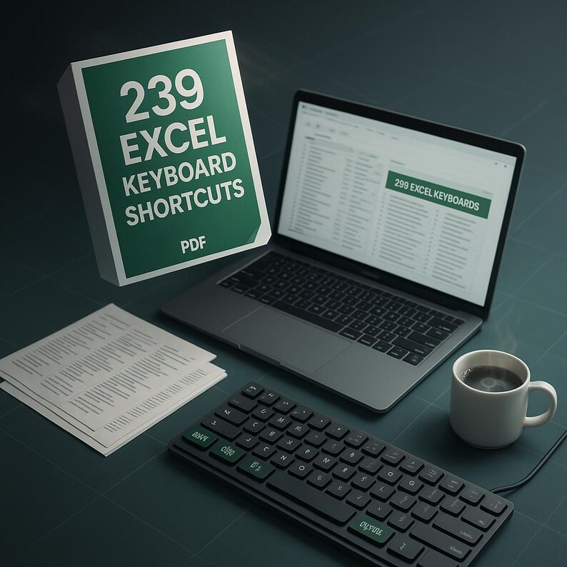Excel Shortcuts Cheat Sheet: Windows & Mac Keyboard Guide (digital ...