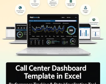 Excel Call Center Dashboard Template: Performance Tracking & Data Visualization