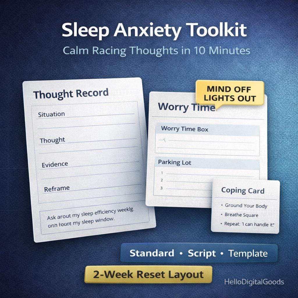 Better Sleep Prompts Bundle | CBT-I Sleep Journal + Night Routine ...