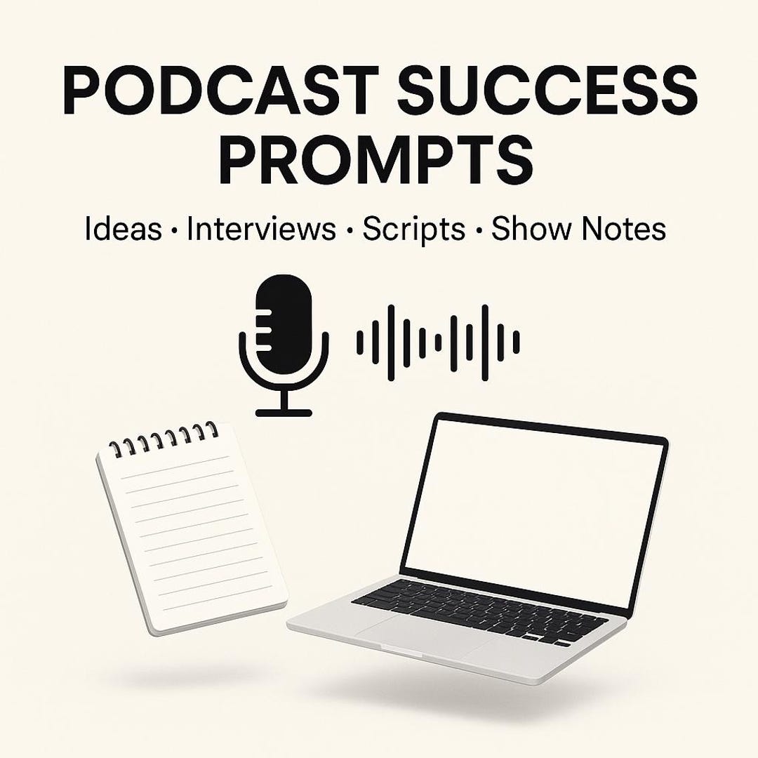 Podcast Prompts Mega Bundle — Plan Episodes Faster: Ideas, Interviews ...