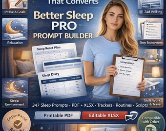 Pacote de Dicas para Dormir Melhor | Diário do Sono de TCC-I + Rotina Noturna | Pare de Pensar Demais e Acordar às 3 da Manhã