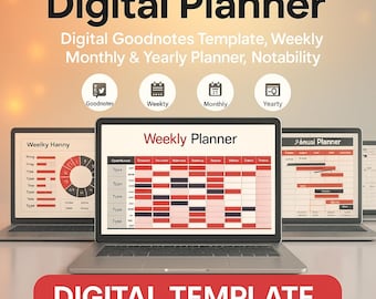 Printable Digital Planner Templates: Budget, Goals, Weekly (PDF)