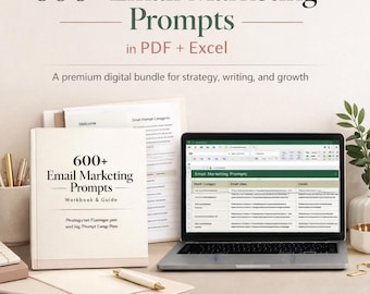 Email Marketing Prompt Bundle, Prompts for Newsletters, Welcome Emails, Sales Funnels, Klaviyo, Mailchimp