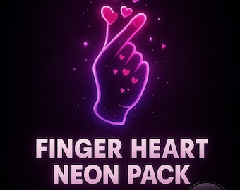 Korean Finger Heart SVG Bundle: Hand Heart Sign SVG PNG, Kpop K-drama Clipart, Cricut Silhouette Cut File, Commercial Use