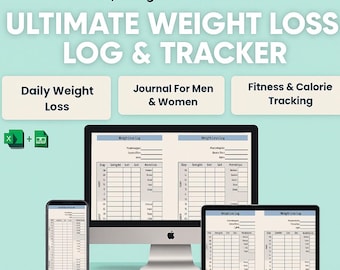 Weight Loss & Fitness Tracker: Ultimate Weight Loss Diet Plan for Fast Results, Best Meal Planning Tool – Healthy Gift for Fitness Lovers