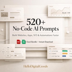 No-Code Prompts Bundle: Website, App, SEO & Automation Toolkit