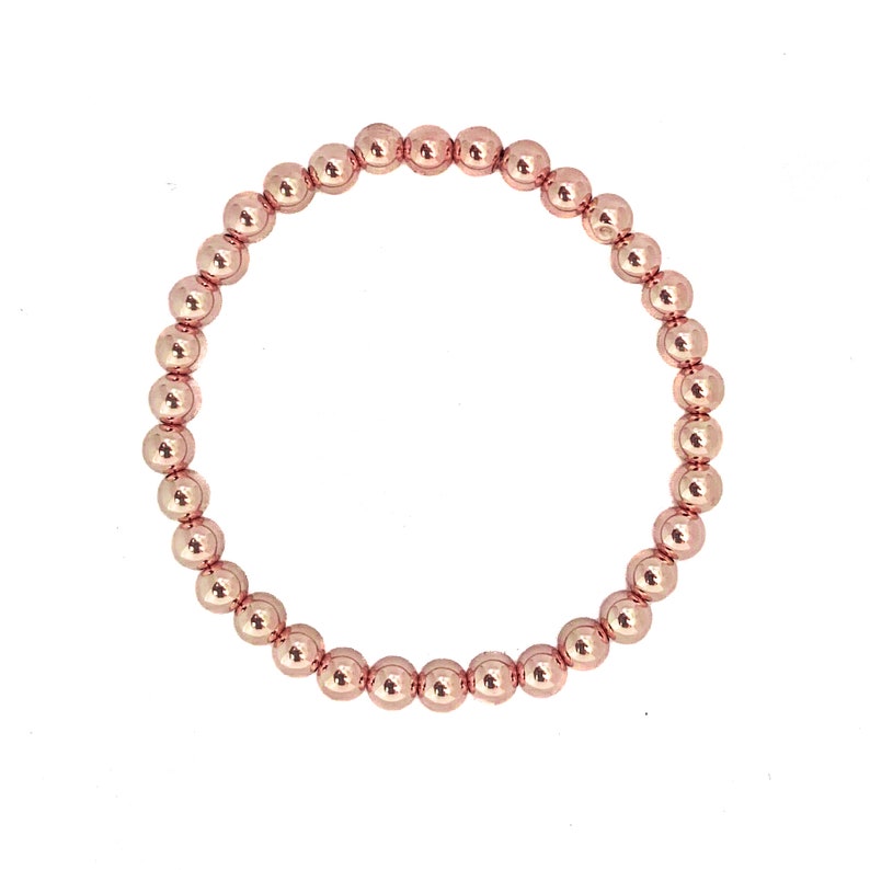 14k Rose Gold Beaded Bracelet 2.5mm 3mm 4mm 5mm Bead Stacking Jewelry — free download