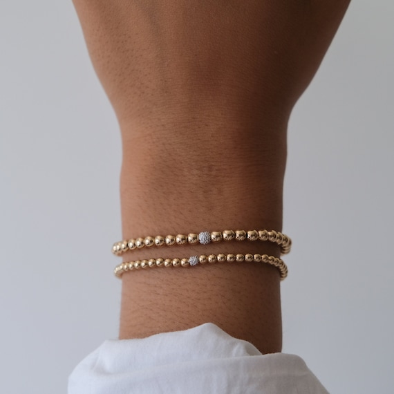 14k gold on sale stretch bracelets