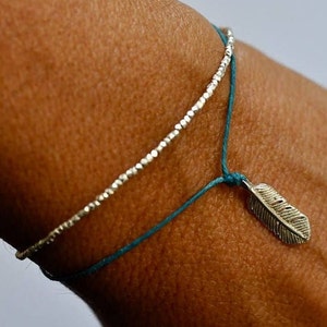 Silver Beads bracelet. Delicate - pure silver