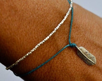 Silver Beads bracelet. Delicate - pure silver