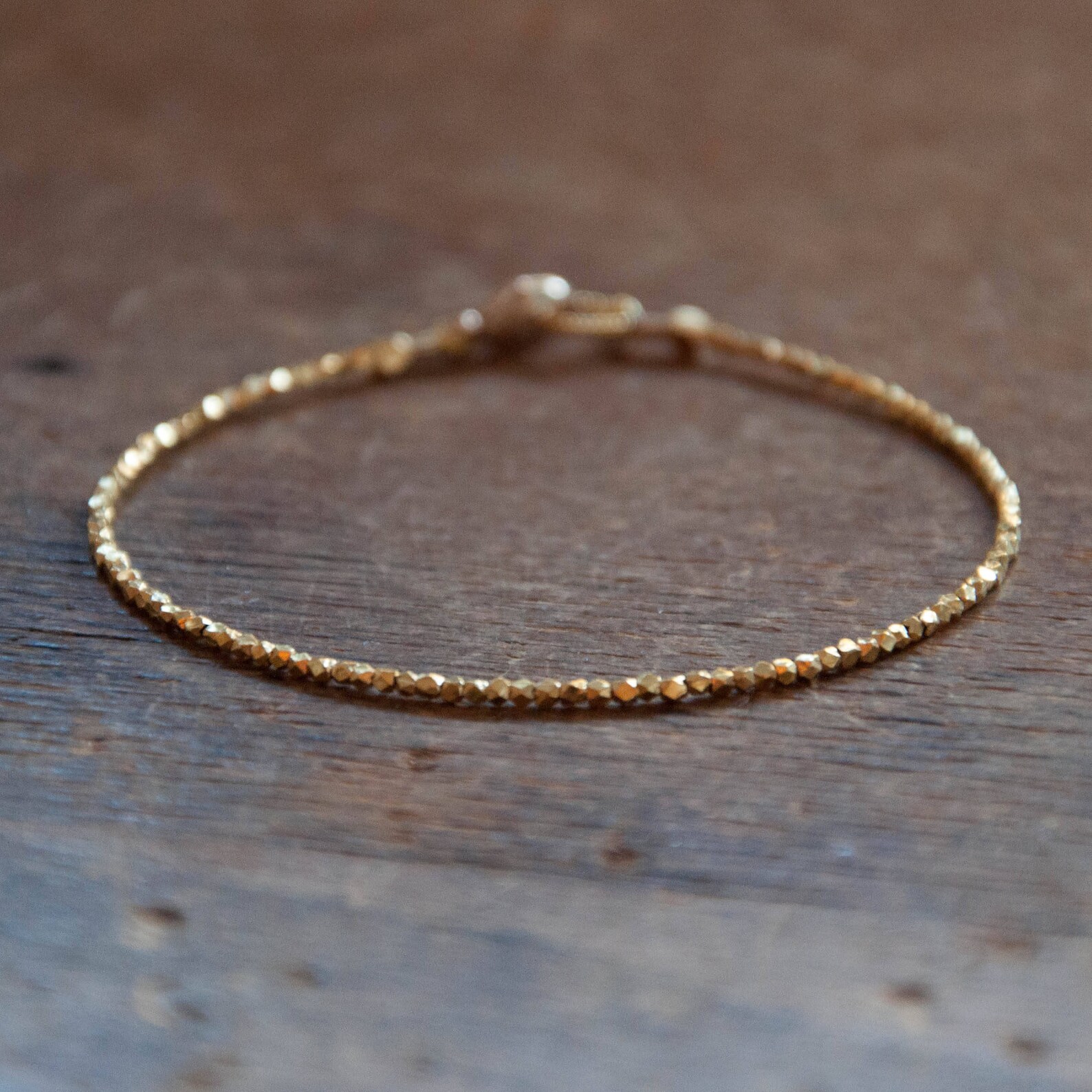 Rose Gold Bead Bracelet Delicate Beaded Bracelet for Etsy