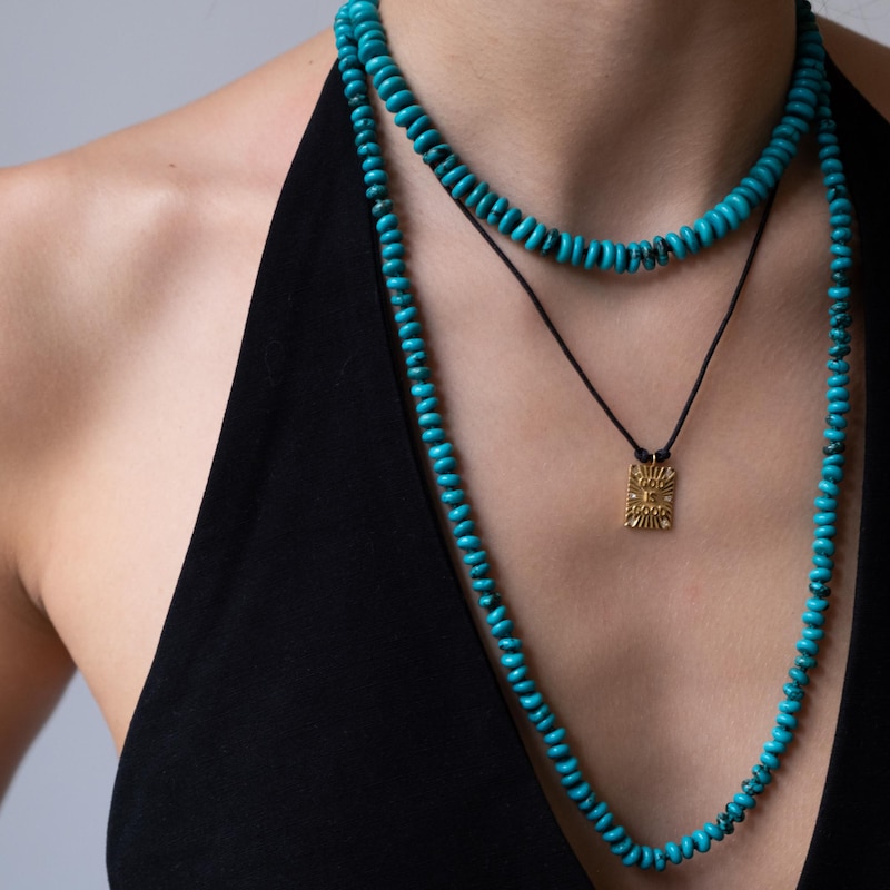 Turquoise Plank Necklace main image 0