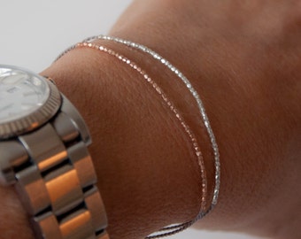 Delicate beaded friendship bracelet, dainty beads, wish bracelet with clasp