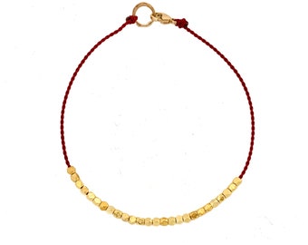 14k solid gold friendship bracelet