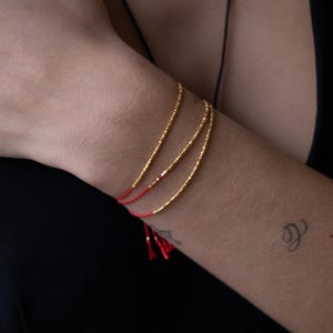 Delicate Bracelet bead bracelet, Minimalistic bracelet, friendship bracelet modern bracelet, silk cord bracelet, beaded, gift for her, woman