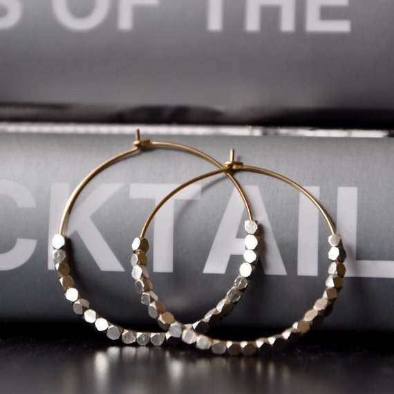 Items similar to Hex Hex Hoop Earrings on Etsy