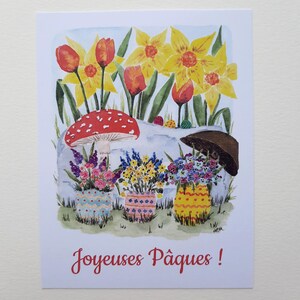 Carte aquarelle pour Pâques