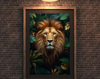 動物 ライオン 壁面 ラグジュアリーデザイン クリスタルアートパネル