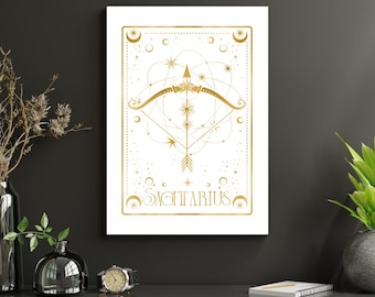 Sagittarius Zodiac Art Print – Mystical Astrology Poster | Digital Download