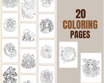 20  Fantasy Coloring Pages – Printable Coloring Book for Kids & Adults | PDF Download