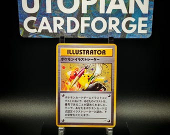 Pokemon Card - Pikachu Illustrator Gold Plated Metal Card