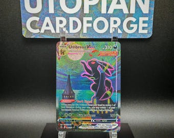 Umbreon VMAX Alt Art • Handmade PROXY/ORICA • Evolving Skies 215 • With Texture Pattern and Rainbow Glitter Holography applied