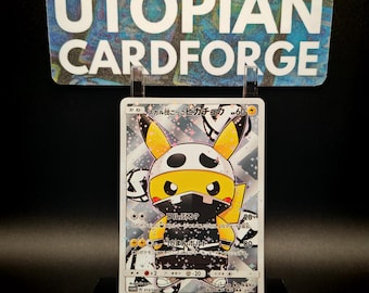 Pretend Team Skull Pikachu Cosplay • Handmade Proxy/Orica • Full Art Special Box sm promos 013 • With Starfoil Holography