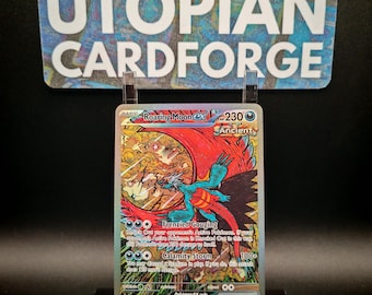 create a pokemon trainer card Rugit-Lune ex (Roaring Moon ex) 251/182 Ancient Alternative Shiny Pokémon  Gallery - 4 main image 0