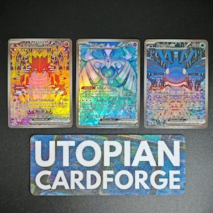 Groudon, Kyogre & Lugia EX Ancient Legend Arts Collection•Handgemachter Proxy/Orica • 3er-Karten-Paket•Komplett mit Texturmuster und Regenbogenholo