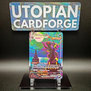 Umbreon VMAX Alt Art • Handgemaakte PROXY/ORICA • Evolving Skies 215 • Met textuurpatroon en regenboogholografie toegepast