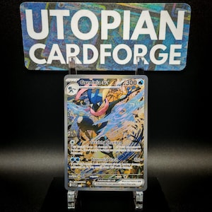 Greninja ex • Handmade PROXY/ORICA • Black Star Promos 132 • Rainbow Holography applied on the Artwork background