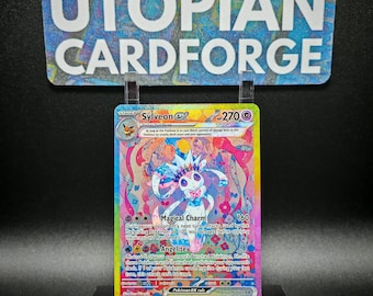 Sylveon ex Teracristal • Handmade PROXY/ORICA • Prismatic Evolutions 156 • Textured front with gorgeous rainbow holography applied