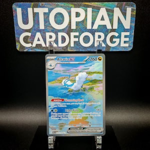 Altaria ex Special Illustrator Rare • Handmade PROXY/ORICA • Paradox Rift 253 • Rainbow Holography applied on the Artwork background