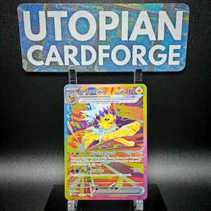 Jolteon ex Teracristal • Handgemaakte PROXY/ORICA • Prismatic Evolutions 153 • Gestructureerde voorkant met prachtige regenboogholografie aangebracht